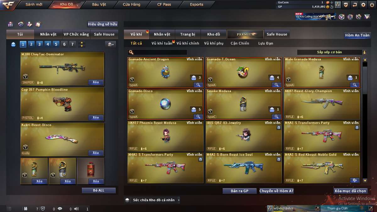 shop acc cf uy tin gia re